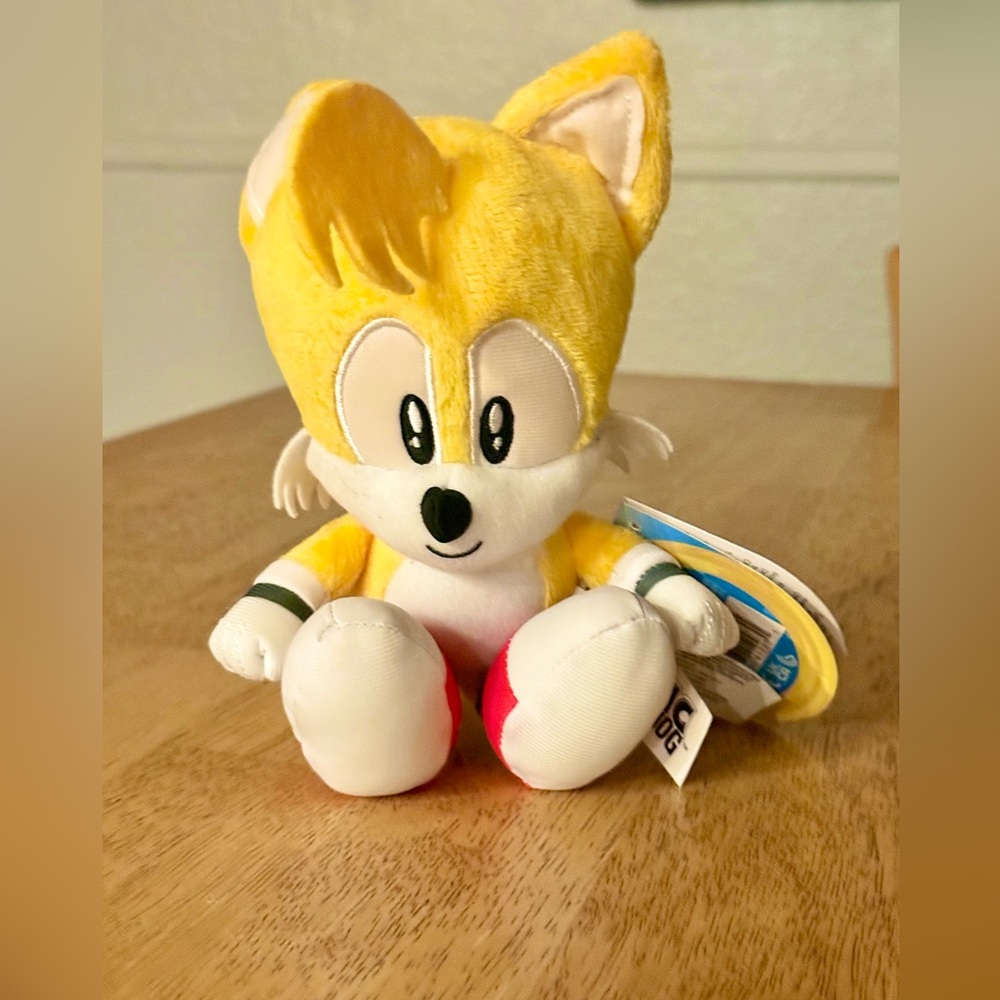 Sonic Yellow The Hedgehog The Movie TAILS 9 Inch Soft Plush NEW w/Tags